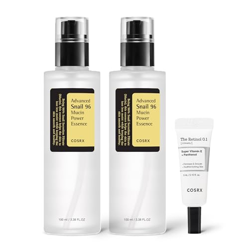 Product photo of COSRX Snail 96% Mucin Power Essence & Retinol 0.1% Cream Mini Sample, Glass Skin Starter Set