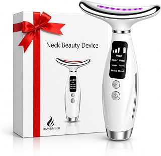 Product photo of 7-in-1 LED Light Neck Face Massager, EMS Microcurrent Facial Device
